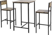 Bartafel a 3 posti - 2 Sedili - 60 x 60 x 97 cm - MDF - Color Caffè