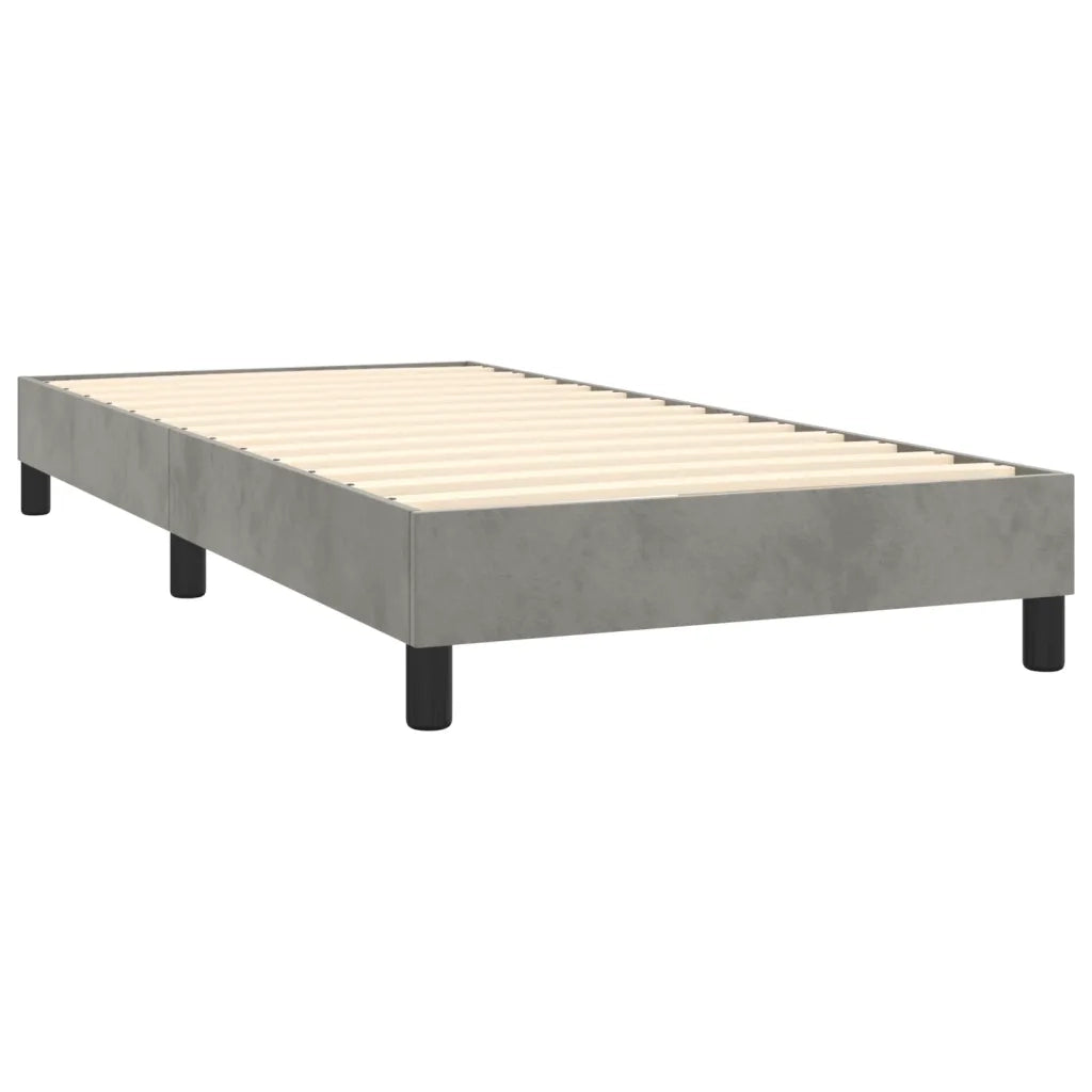 Struttura Letto a Rete a Molle Grigio Chiaro 90x190 cm Velluto 3120742