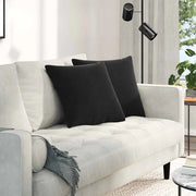 Cuscini da Divano 2 pcs Nero 45 x 45 cm Tessuto in Cords 42013934