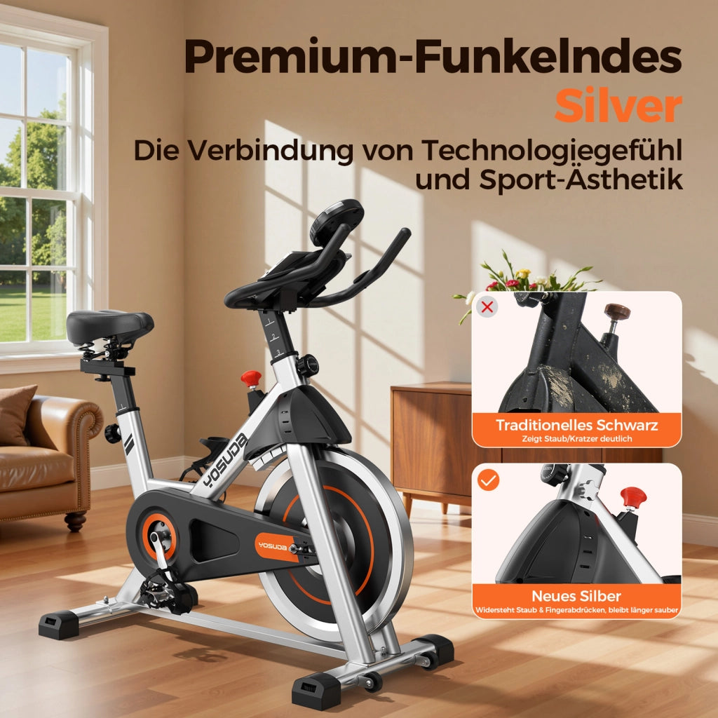Ciclismo indoor ¨C YOSUDA ¨C Bianco con monitor LCD e tablet holder