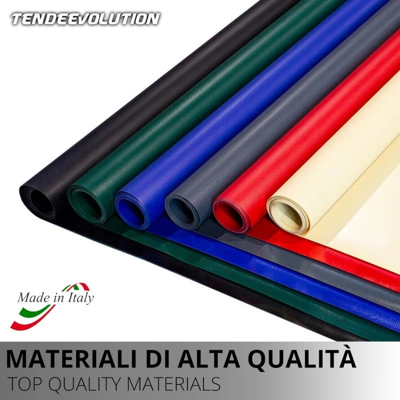Telone PVC Marrone Altezza 250CM, 680g/mq - Taglio Mezzo Metro Lineare - Impermeabile e Resistente