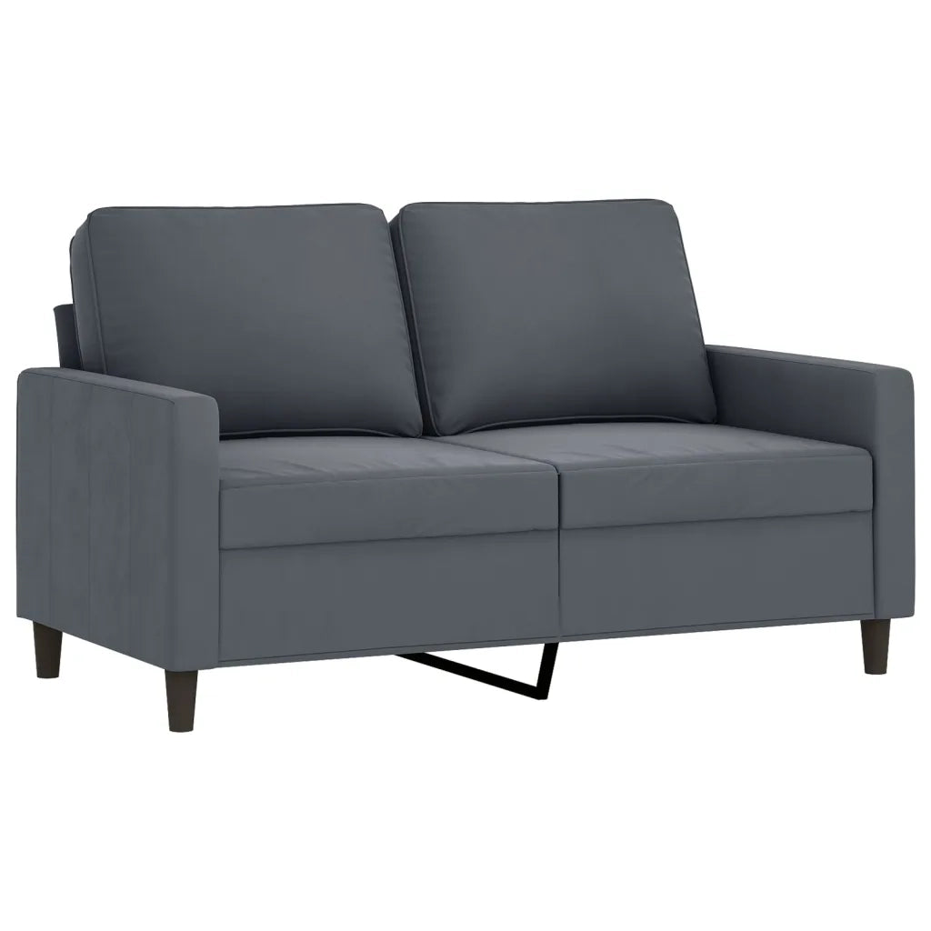 Set di Divani 4 pz con Cuscini Grigio Scuro in Velluto 3201965