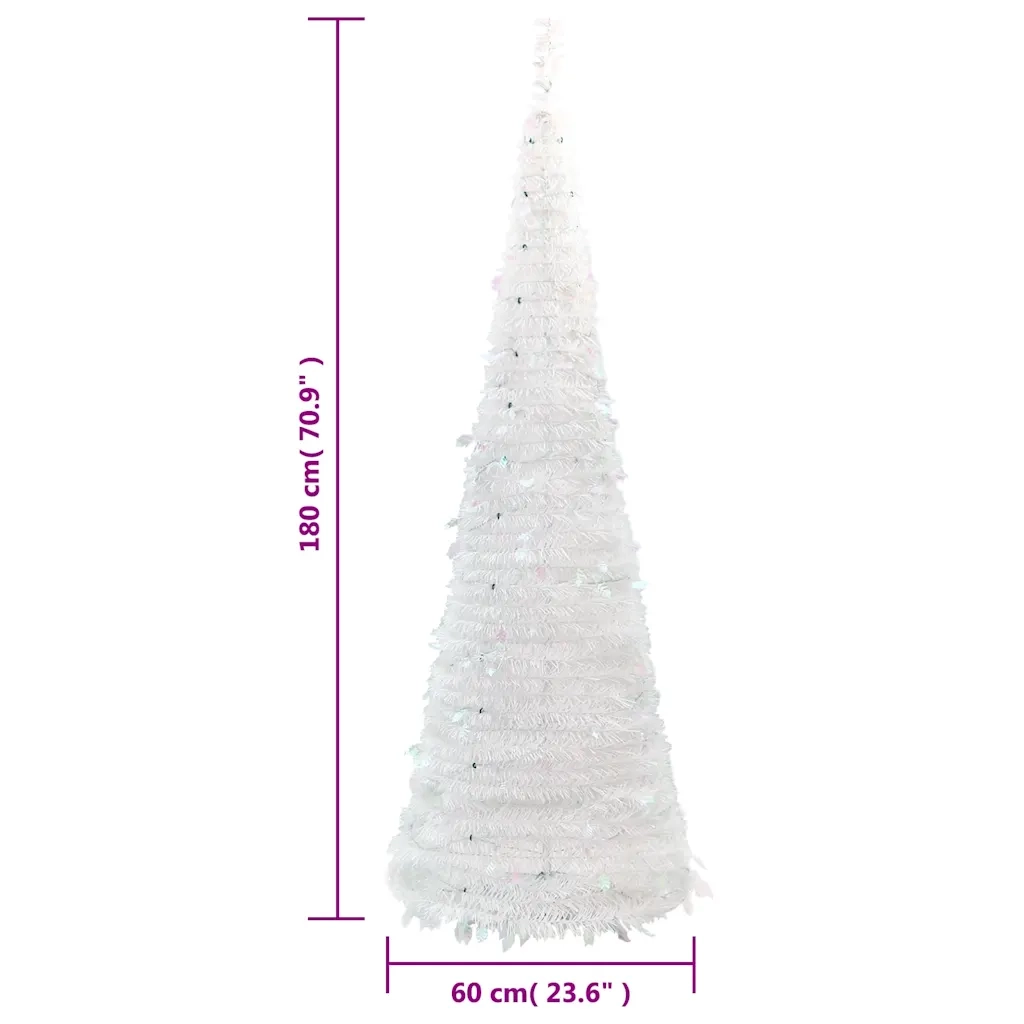 Albero di Natale Artificiale Pop-up con 150 LED Bianco 180 cm 357754
