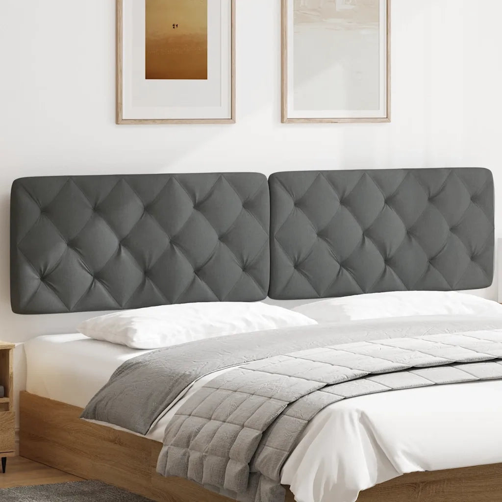 Cuscino Testiera Grigio Scuro 200 cm in Tessuto 4019241