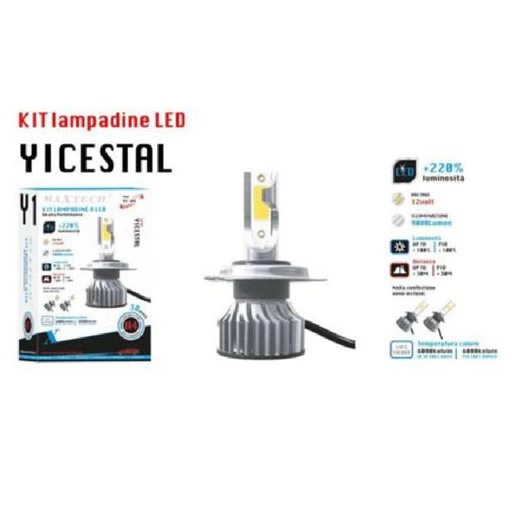 Trade Shop - Kit Lampadine Led Per Auto H1 Maxtech Y1-h1 38 Watt Luce Fredda 6000k 12v 9000lm -