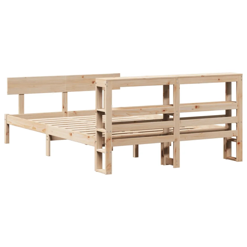 Letto senza Materasso-Struttura Letto 120x200 cm in Legno Massello di Pino 925388