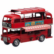 Autobus doppio in metallo rosso 28x14x18,5h cm
