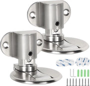 Deurstopper magnetico regolabile - 2 pezzi - Montaggio su pavimento e parete - Argento