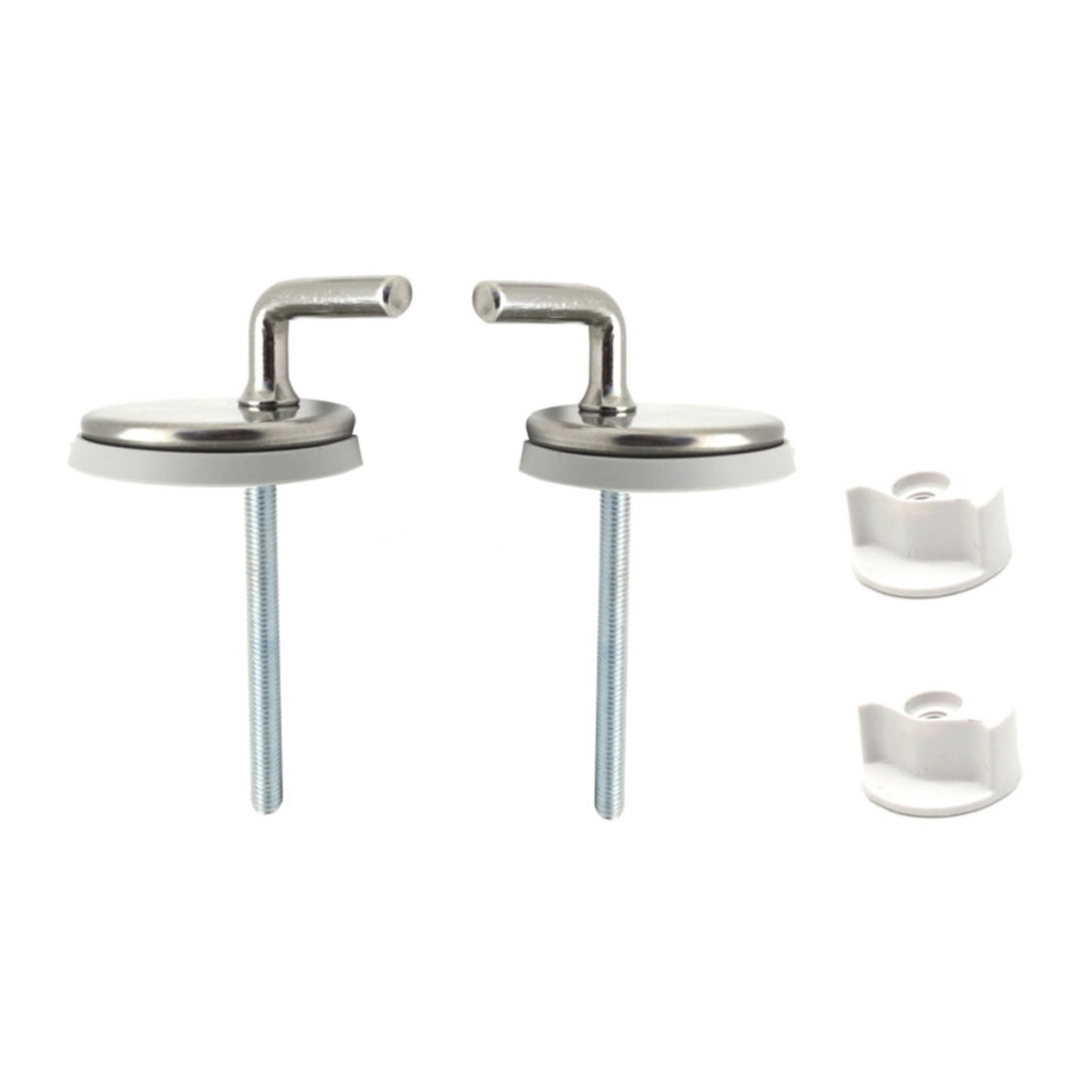 COPPIA SUPPORTI PER SEDILE WC IN OTTONE CROMATO- Cromo- Remer- pezzi 1