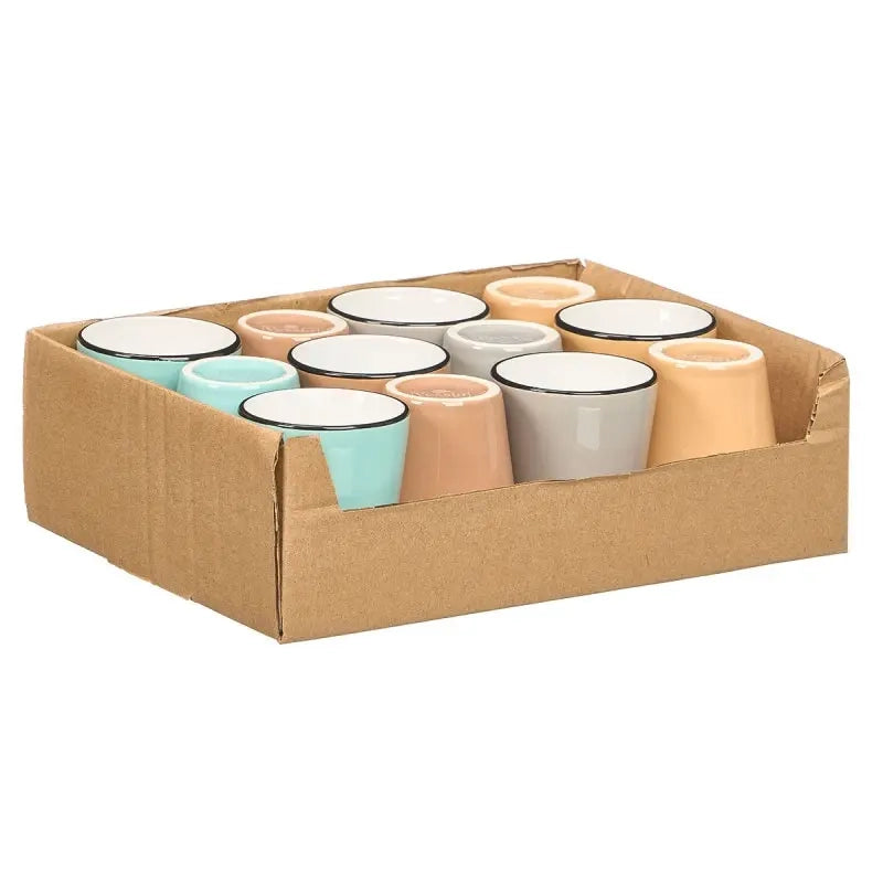 Bicchiere in ceramica 90 ml colori chiari assortiti