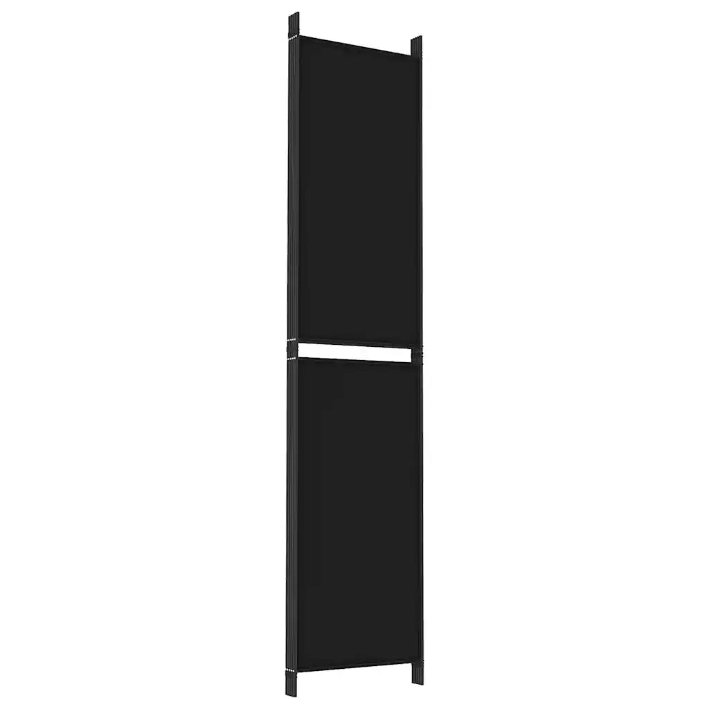Divisorio Ambienti | Divider per stanze | Paravento 5 Pannelli Nero 250x220 cm Tessuto