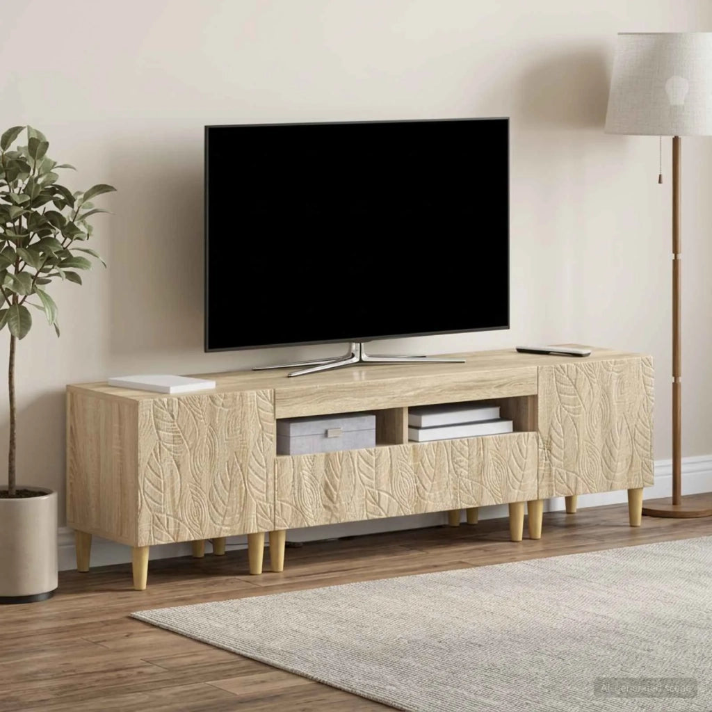 Mobile TV LED a 5 pezzi Rovere Sonoma Legno ingegnerizzato 3416759