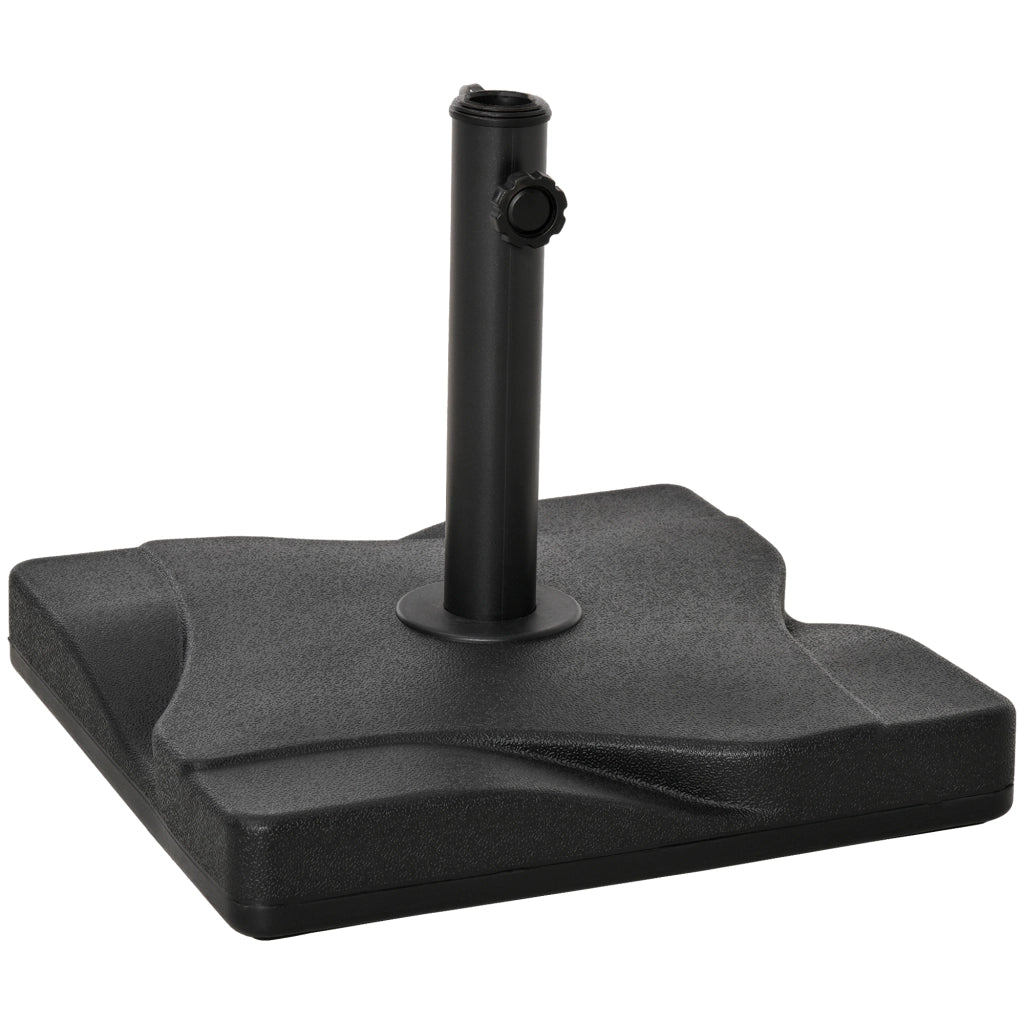 Base per Sombrilla 20 kg per ?32mm ?38mm ?48mm ¨C Minimal ¨C 41.5x41.5x33cm Nero