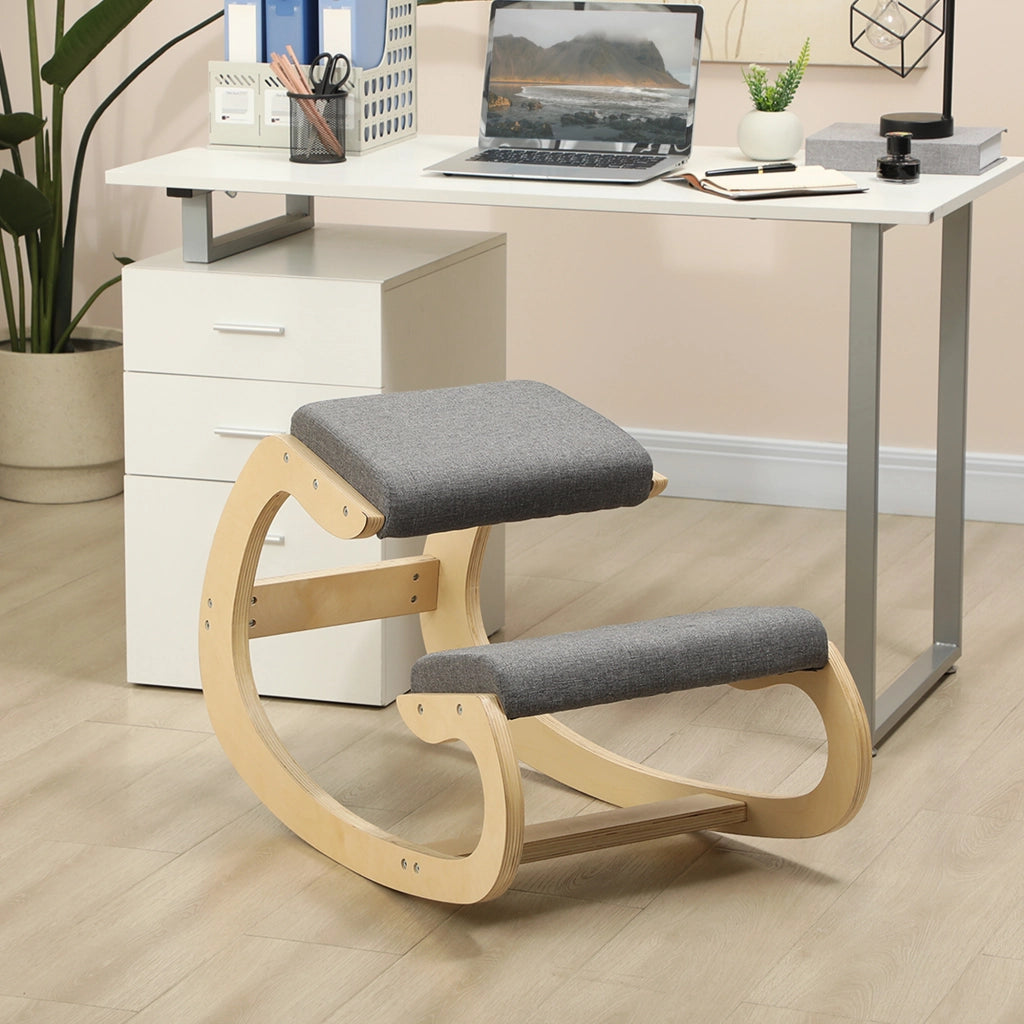 SEDIA GINOCCHIAIO Ergonomica 54,5x85x54 cm Legno Grigio