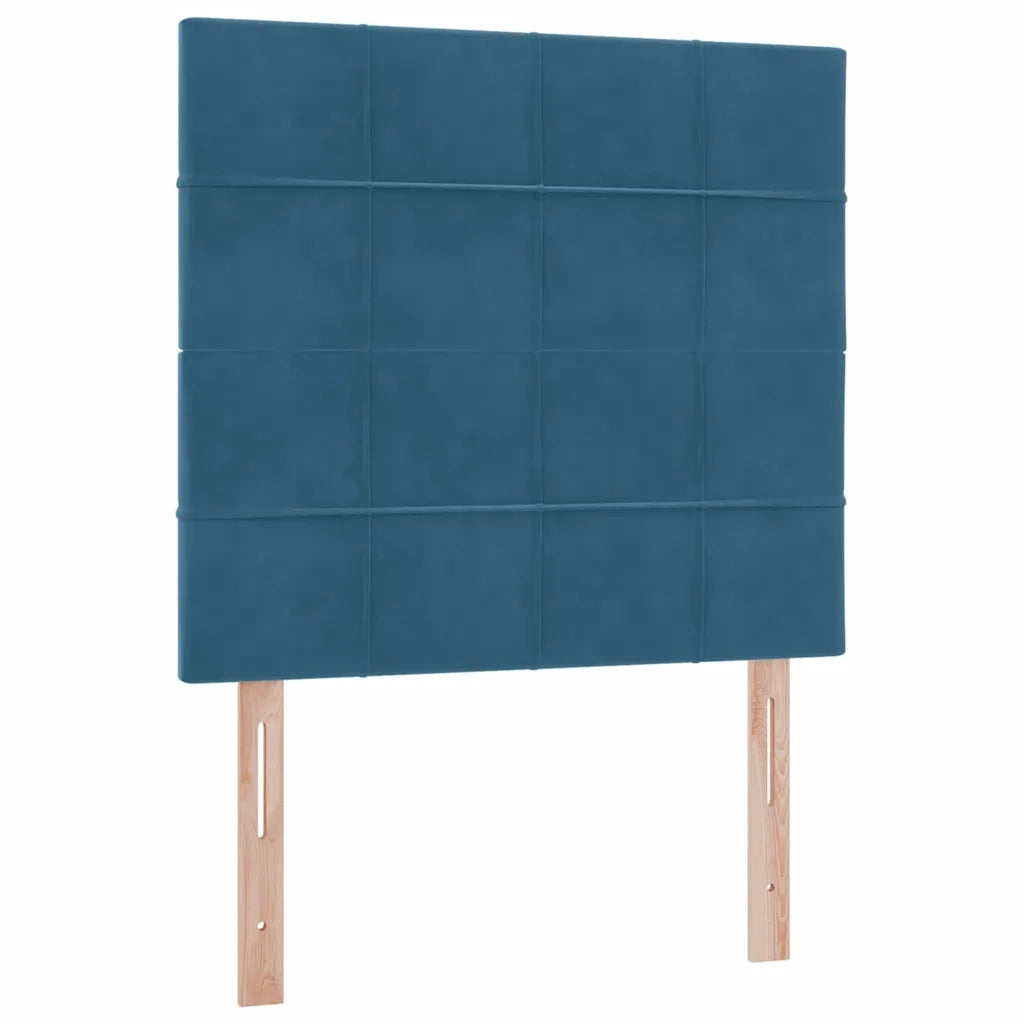 Letto con contenitore e LED Blu Scuro 90 x 190 cm Velluto 3372637