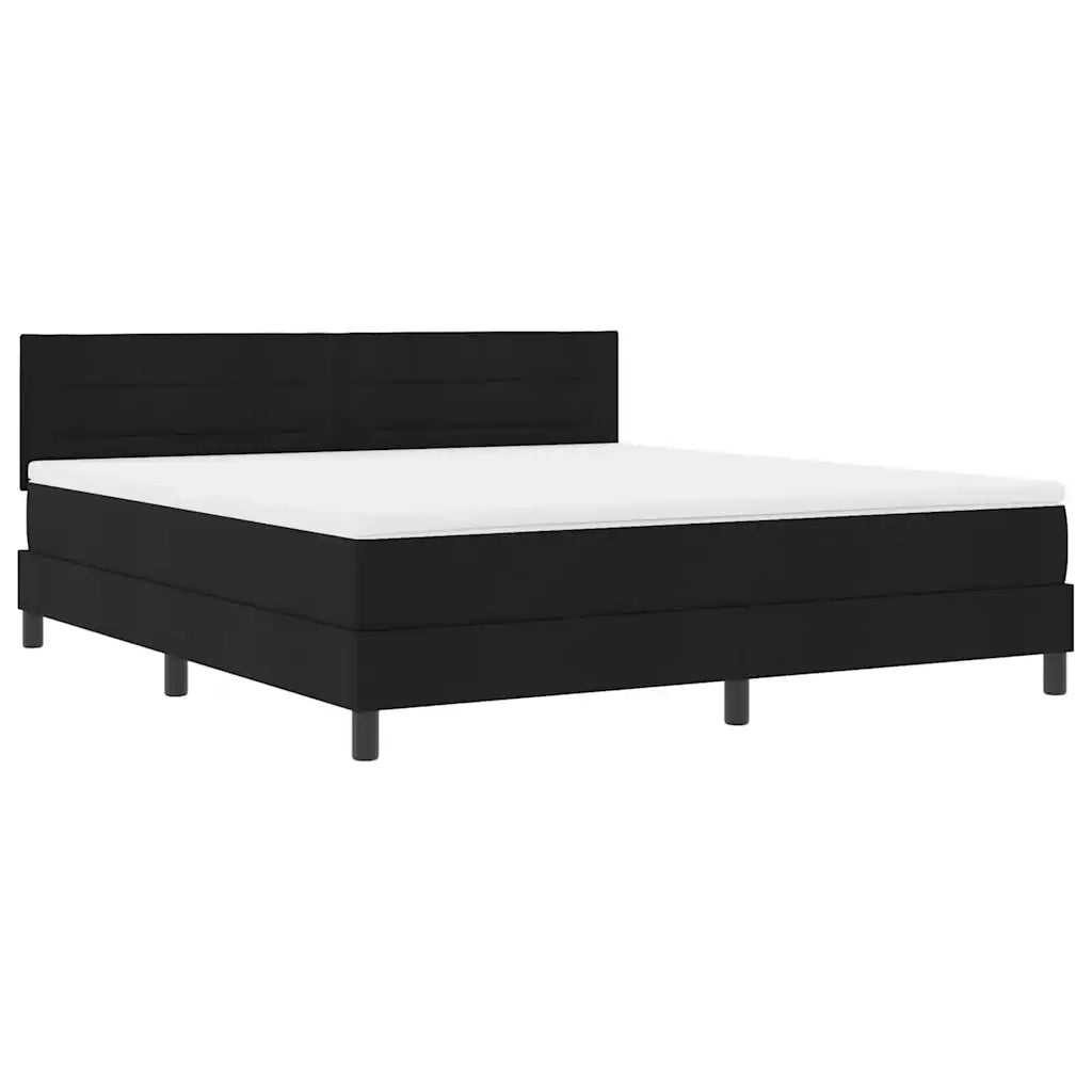 Letto a molle con testiera Nero 180 x 200 cm Tessuto 3338631
