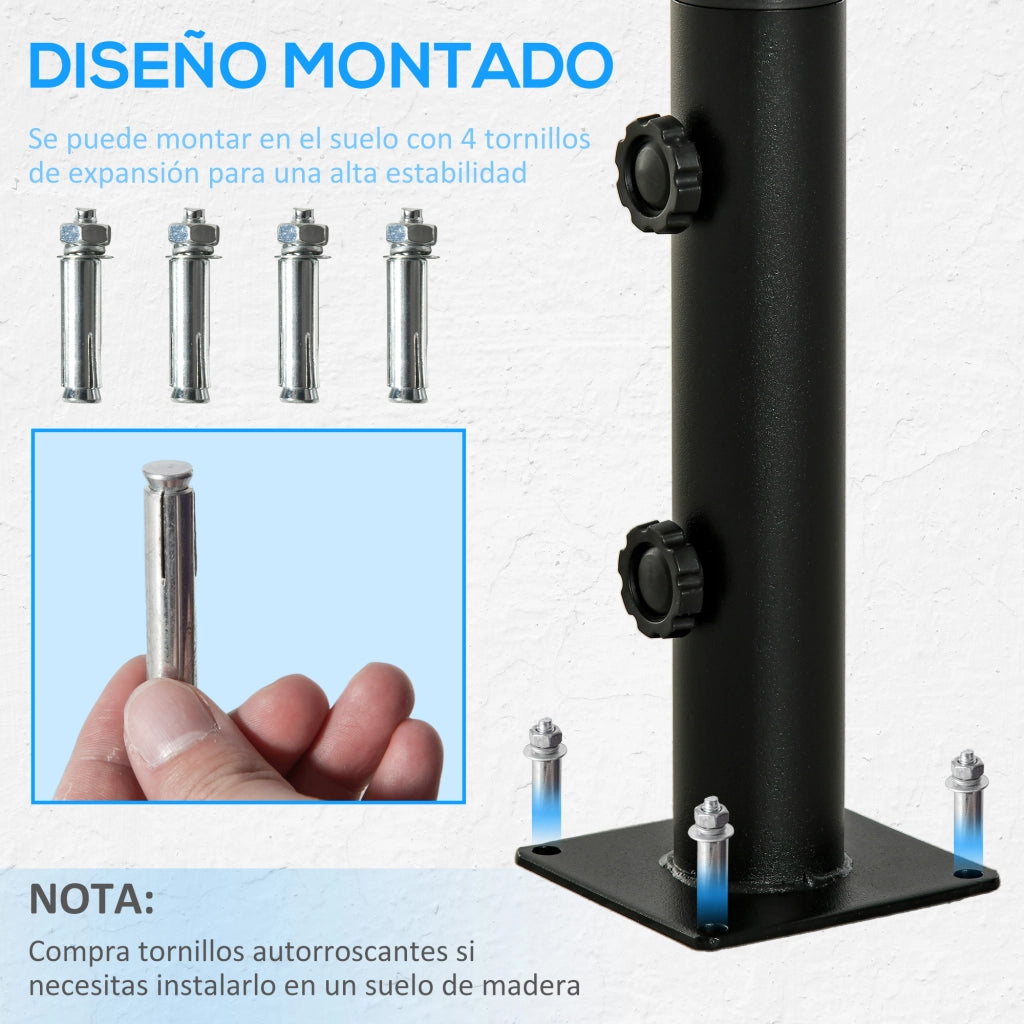 Base Parasol per Terrazzo ¨C Minimal ¨C 12x12x30 cm Nero
