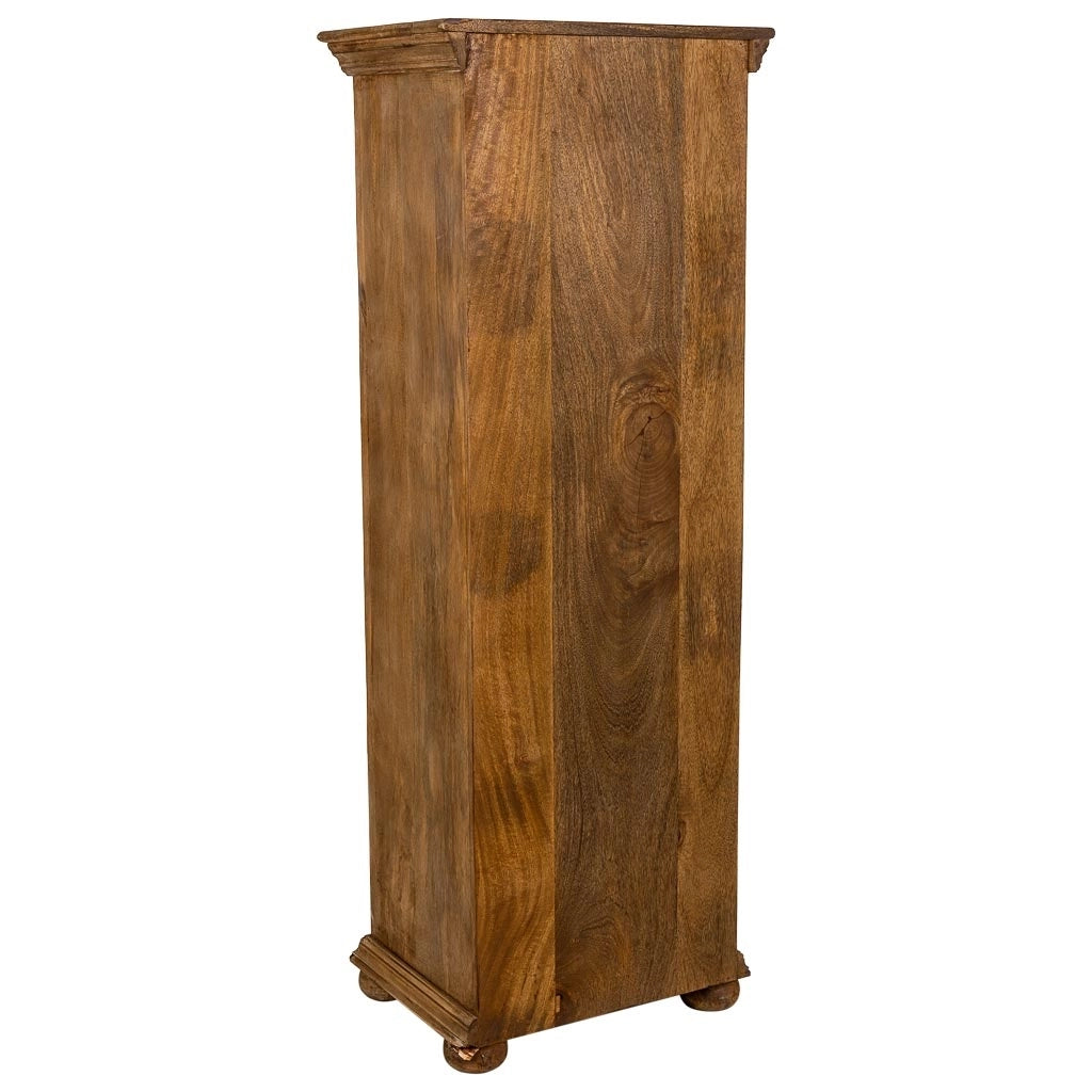 Armadio artigianale in legno marrone, 53x40x149h cm