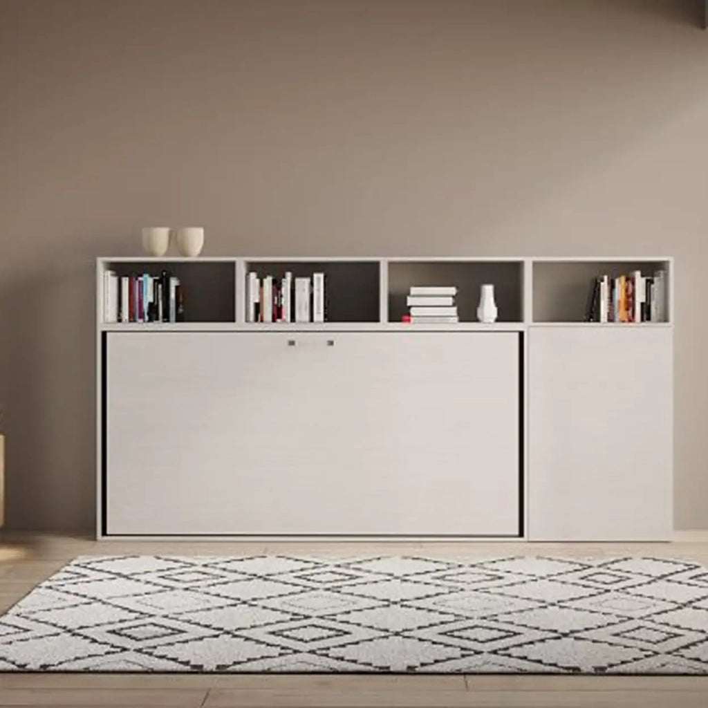 Letto singolo a scomparsa Kando comp.G bianco frassino