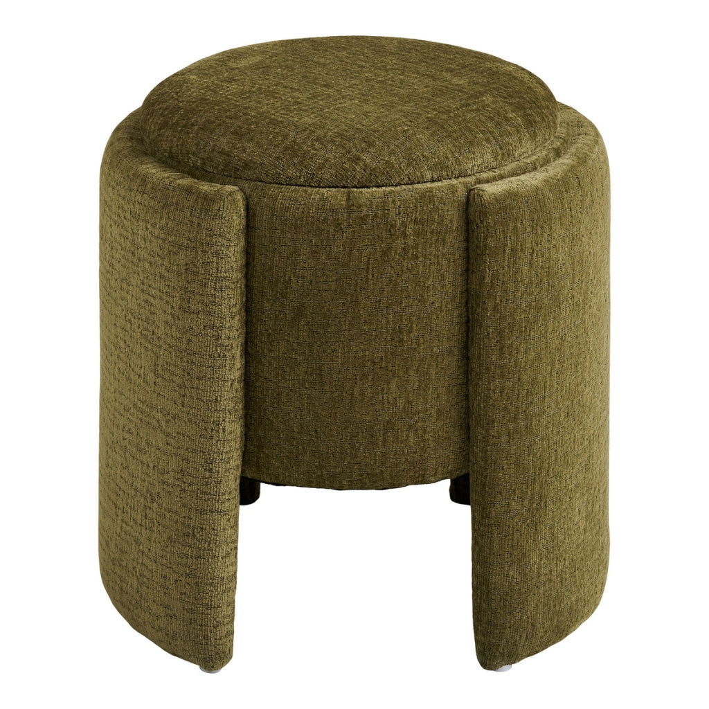 Pouf Walsdorf, Verde, Tessuto, 42x42x44 cm