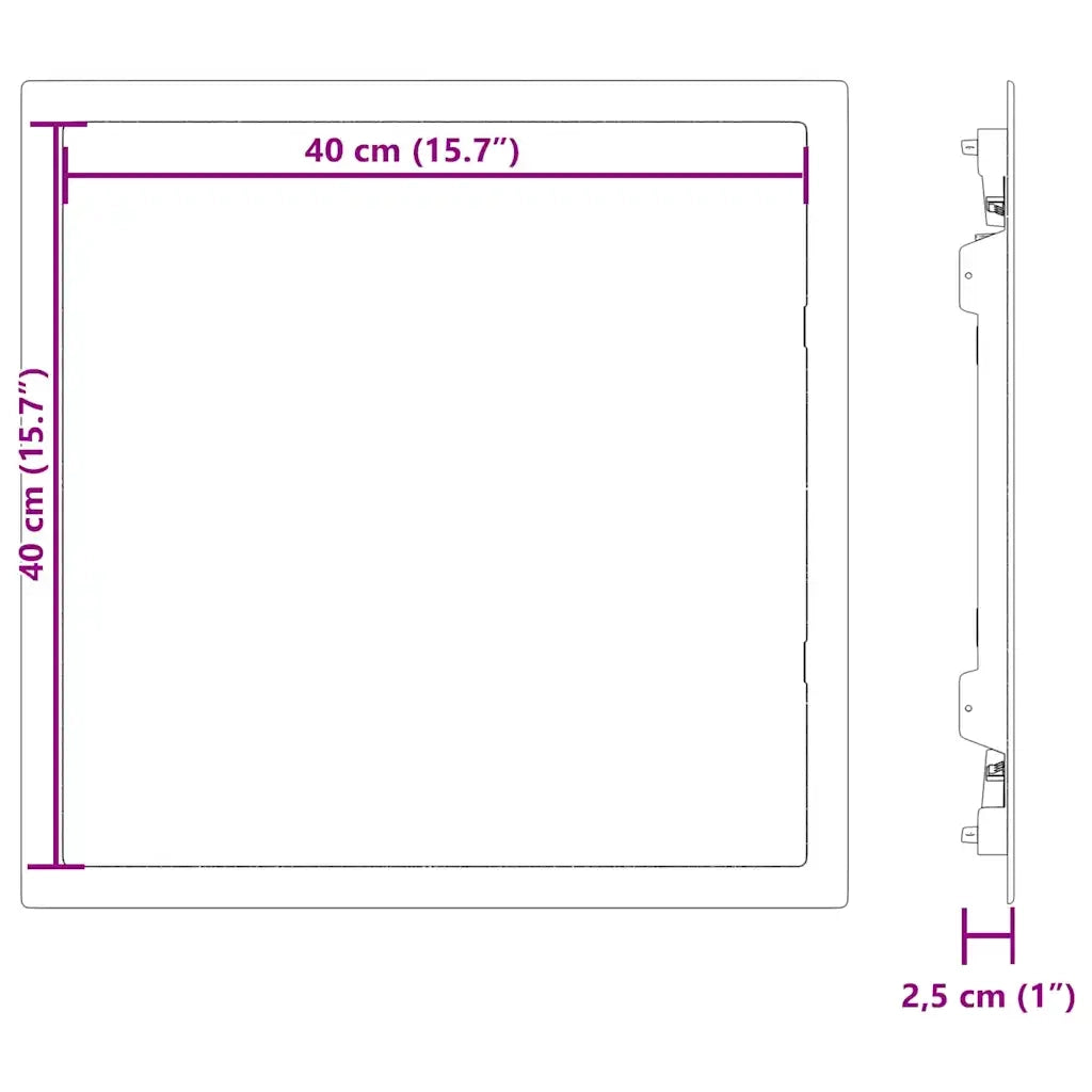 Pannelli di Accesso Bianco 40 x 40 cm Plastica ABS 42008371