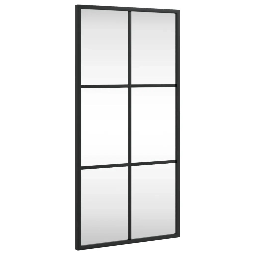 Specchio da Parete | Specchio decorativo Nero 30x60 cm Rettangolare in Ferro