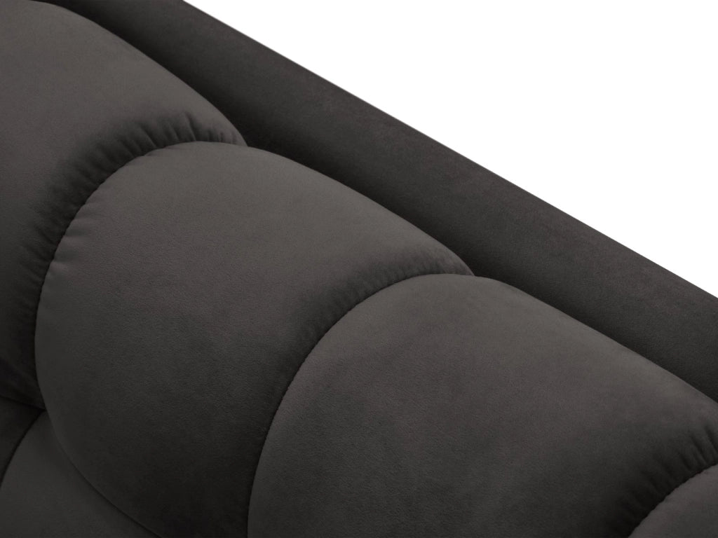 Cosmopolitan Design - Divano "Bali" 2 posti in velluto grigio scuro 