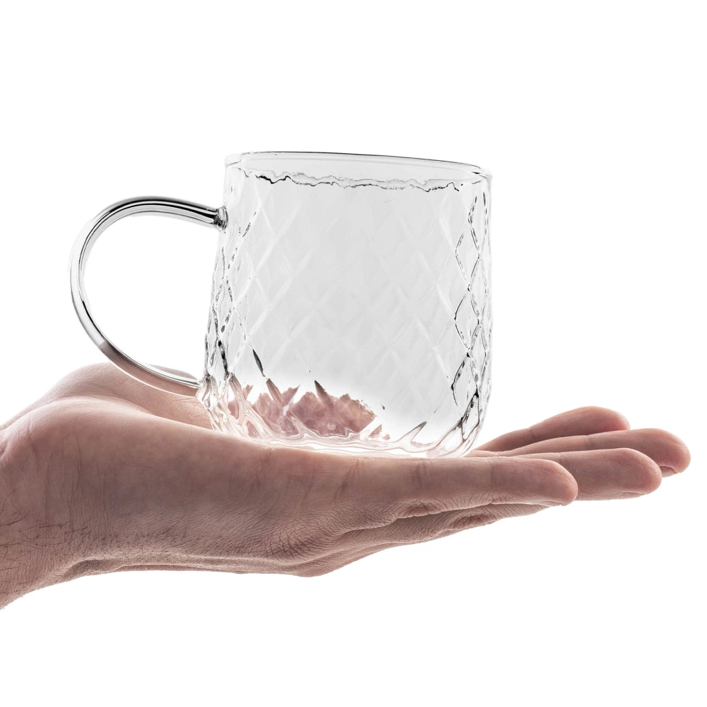 Set di 6 bicchieri da tè KADAX con manico per caffè, 350 ml.