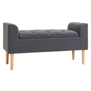 Divano imbottito con cassetti ¨C Minimal ¨C 116x44x58 cm grigio scuro