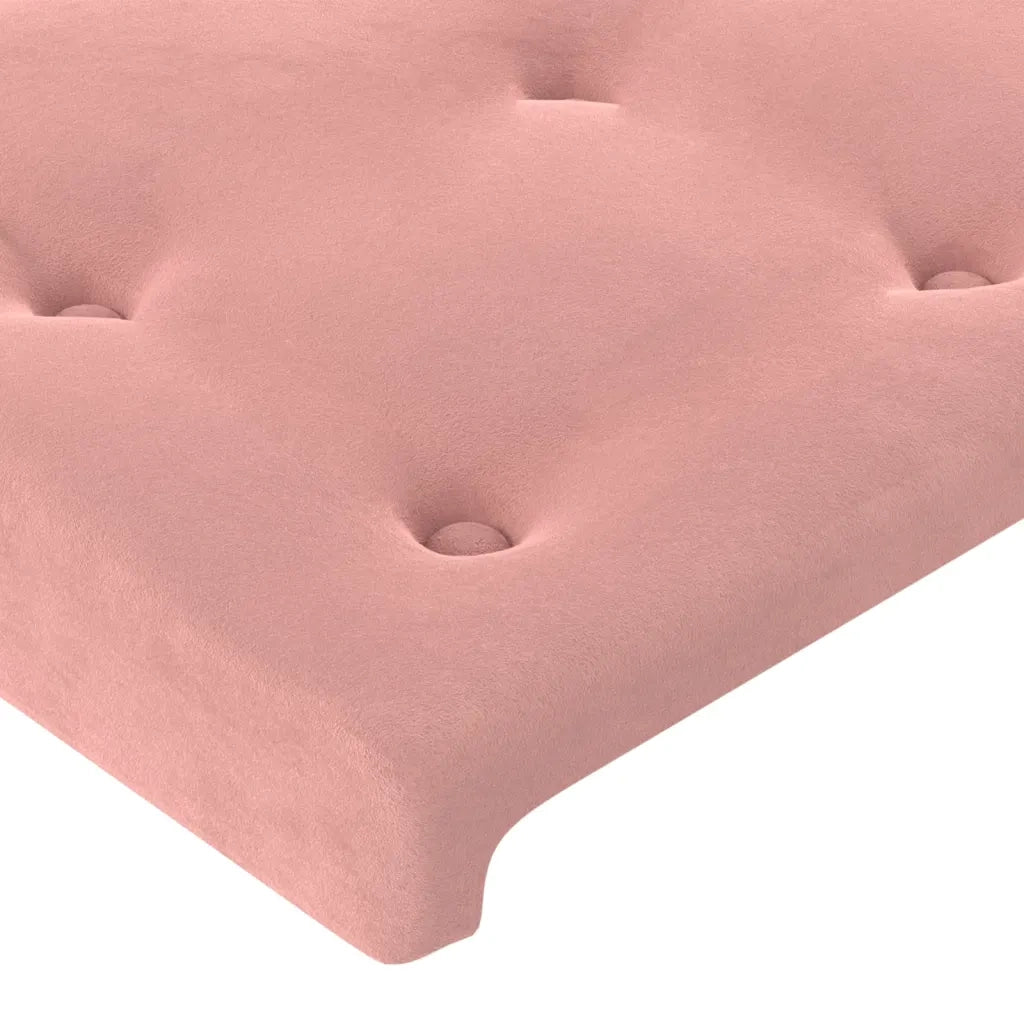 Testiera Rosa 144x5x78/88 cm in Velluto 346475
