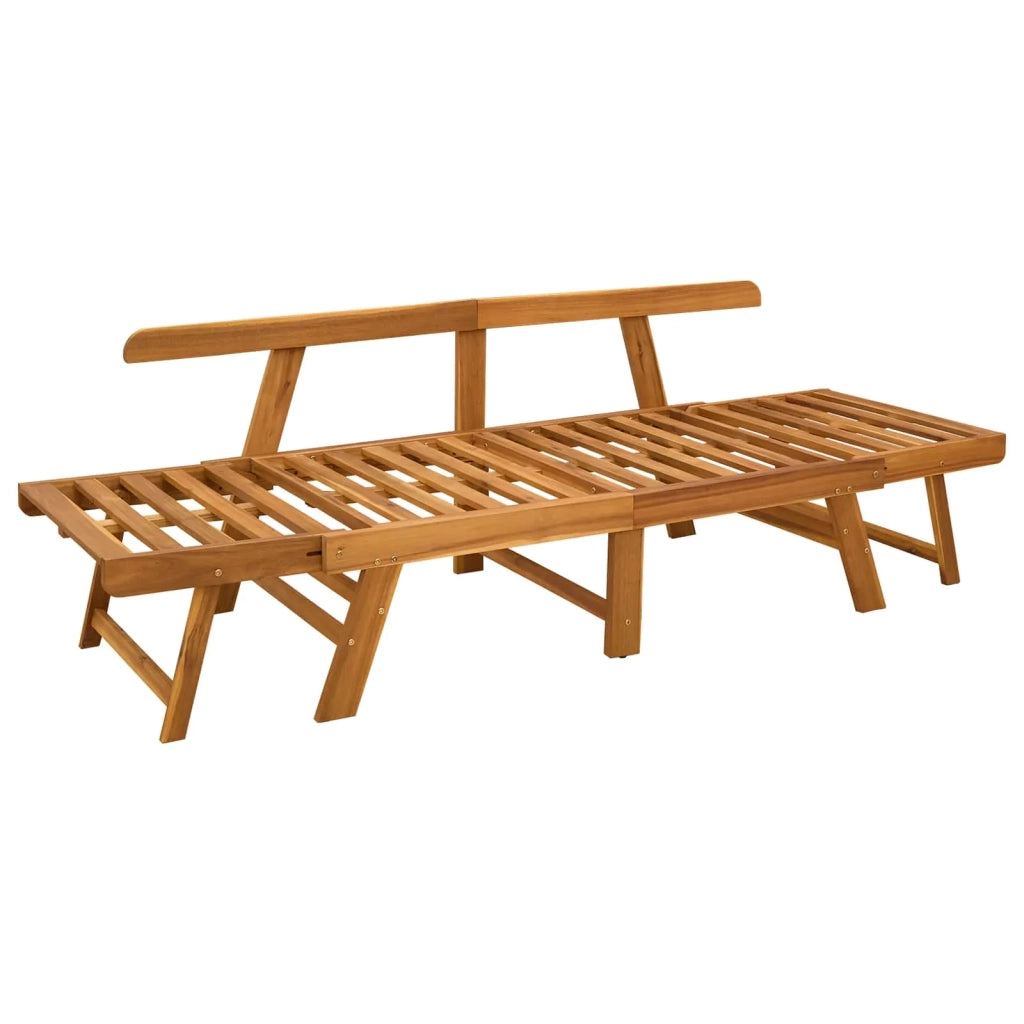 Panchina da giardino 3 in 1 con cuscini Naturale 42027062