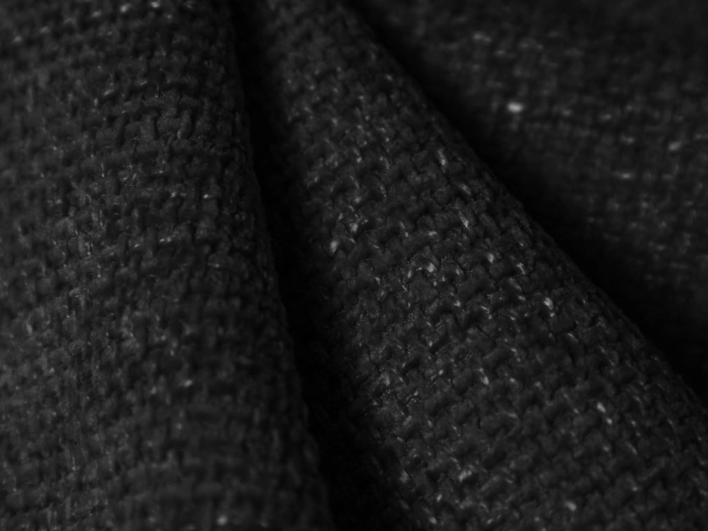 Cosmopolitan Design - Divano angolare destro "Arendal" 3 posti in ciniglia nero 