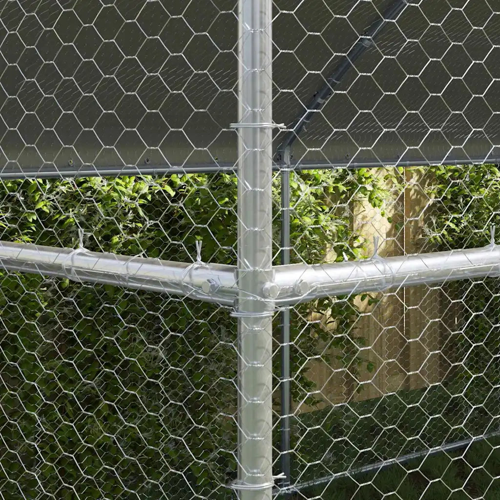 Gabbia per polli 3 pcs Argento 600 x 200 x 200 cm 3368320