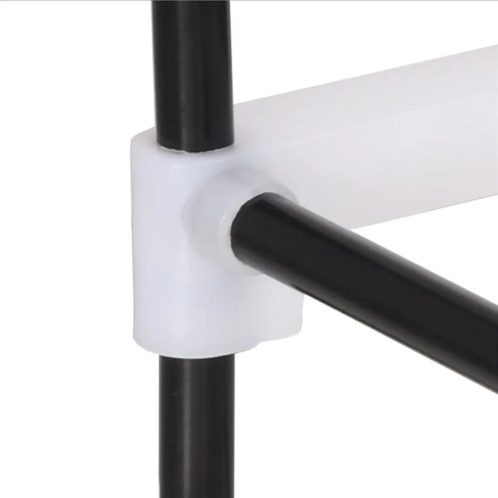 Scarpiera con 7 Ripiani-Scaffale per scarpe in Metallo e Plastica Nero