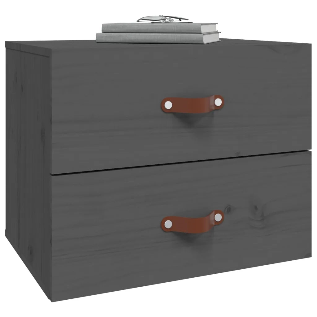 Comodino a Muro Grigio 50x36x40 cm 820980