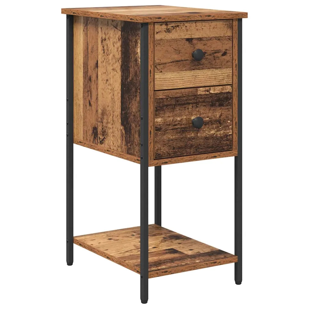 Comodino | Armadio da Notte | Mobiletto da notte con cassetto Legno vecchio 32 x 42 x 70 cm
