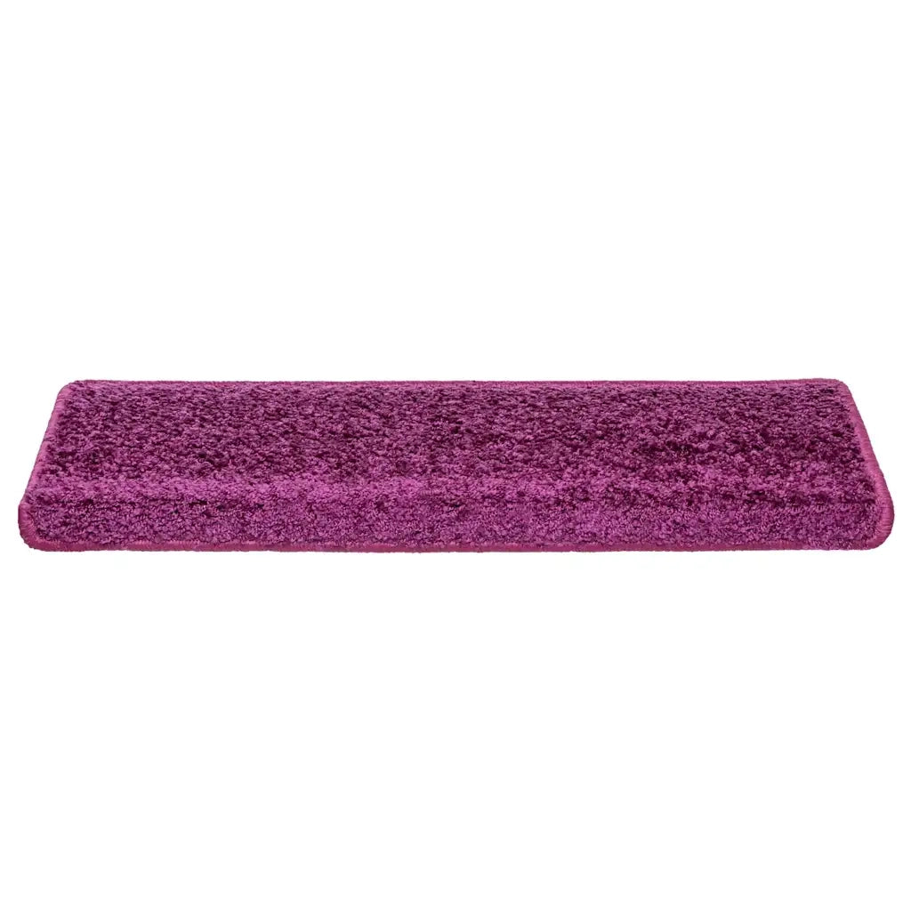 Tappetini per scale 15 pz 65x21x4 cm Viola Bordo rettangolare 134580