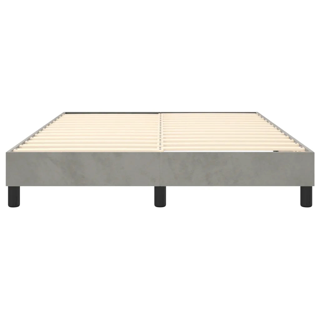 Struttura Letto a Rete a Molle Grigio Chiaro 140x200 cm Velluto 3120772