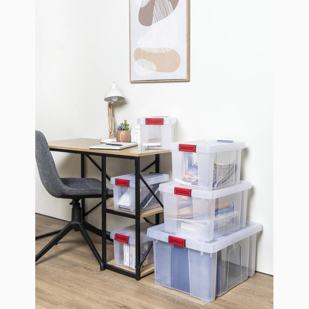 Contenitore Box Multiuso Porta attrezzi Portaoggetti Bricolage Trasparente 20 Litri