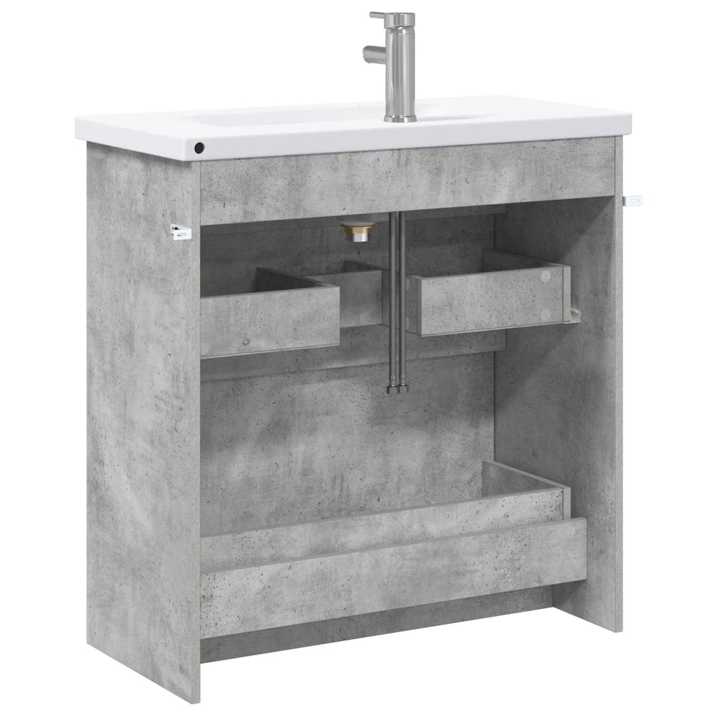 Set di mobili per il bagno Grigio Cemento 81 x 40 x 84,5 cm 3404269