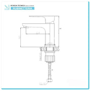 MISCELATORE MONOCOMANDO RUBINETTO LAVABO CROMATO LUCIDO SERIE FLAT FERIDRAS 401021
