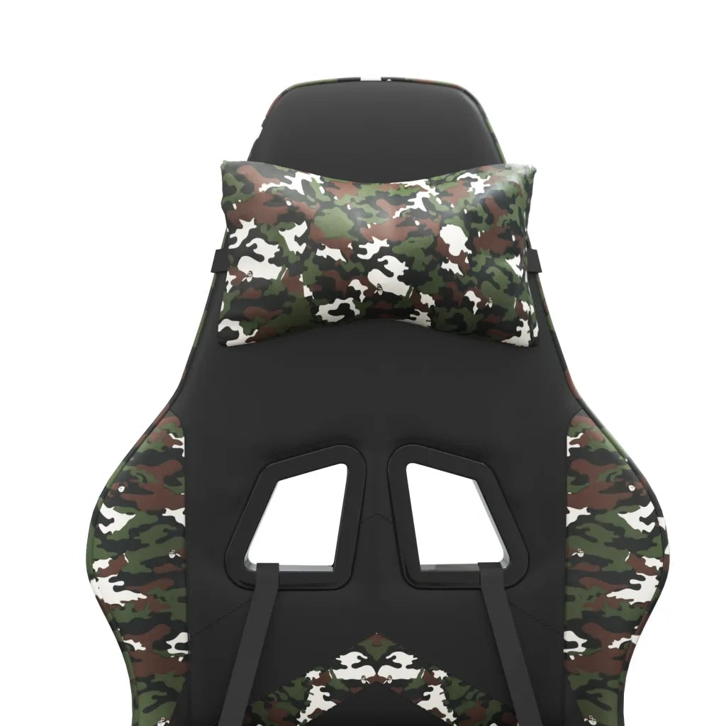 Sedia da Gaming Nero e Mimetico in Similpelle 3143901