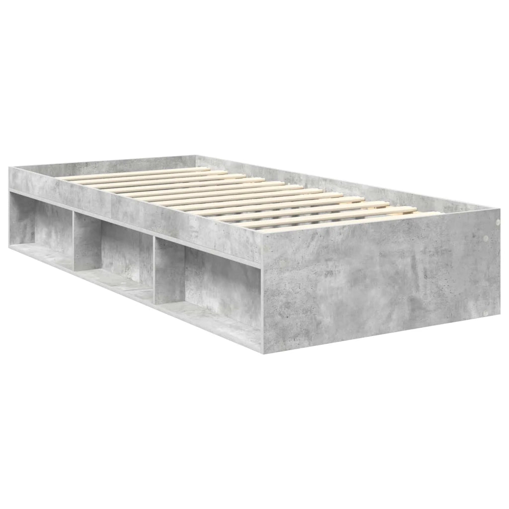 Letto singolo | Letto per adulti | Struttura del letto Grigio Concret¨¨ 90 x 190 cm Pino massello