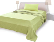 Set di lenzuola in cotone 100% per una persona, lenzuolo singolo 90 x 200 cm, copripiuma 160 x 280 cm, 1 cuscino 50 x 80 cm, colore lattiginoso