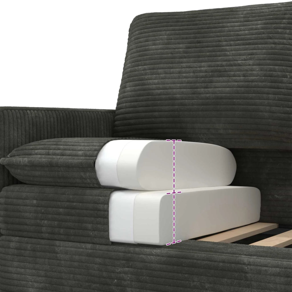 Set di divani 2 pcs Antracite Poliestere 3417055