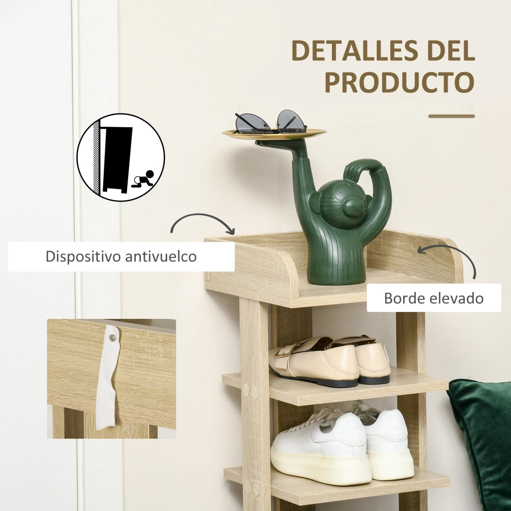 Scarpiera 7 Livelli ¨C Minimal ¨C 32x30x104 cm Roble