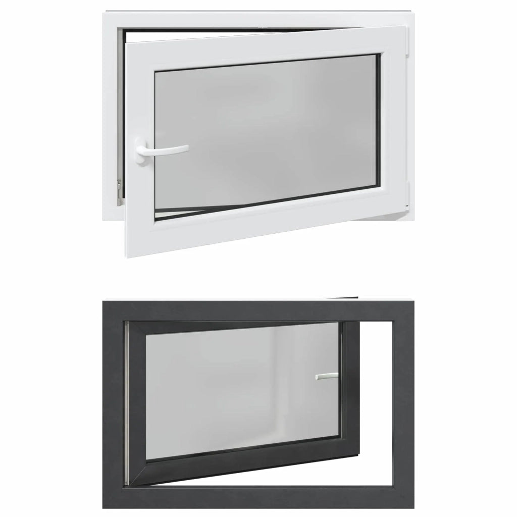 Finestra per Soffitta RISOR 90 x 60 cm PVC e Vetro Antracite CFW6561414