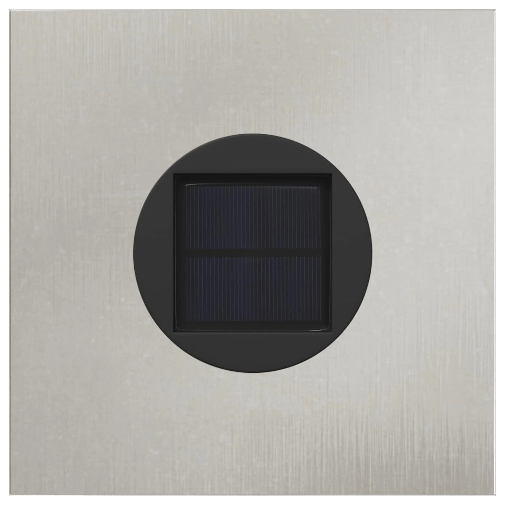 Faro LED solare per sentieri 2 pz Argento Acciaio inossidabile CFW5555714