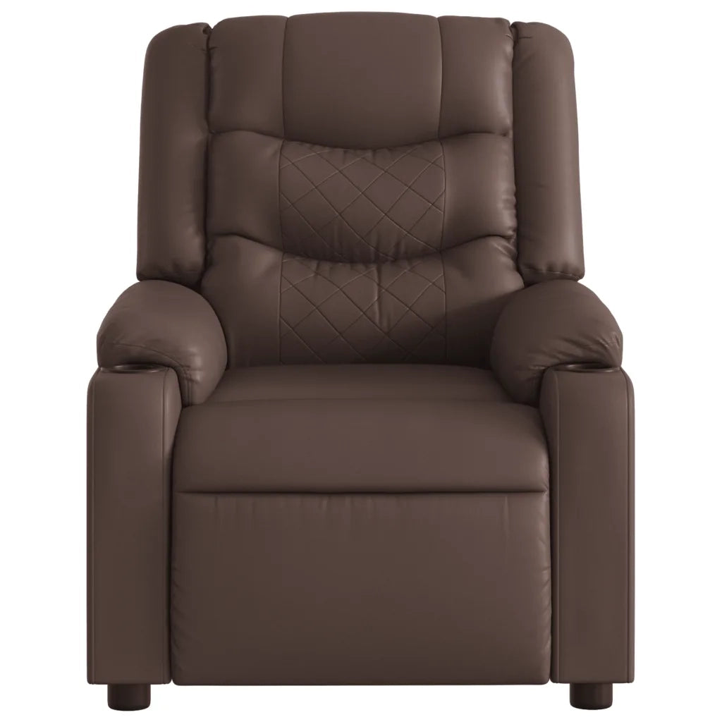 Poltrona Massaggiante Elettrica Marrone in Similpelle 3206549