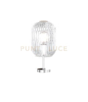 LUMETTO CROMO 1 LUCE VETRO TRASPARENTE 1181CR-P-TR